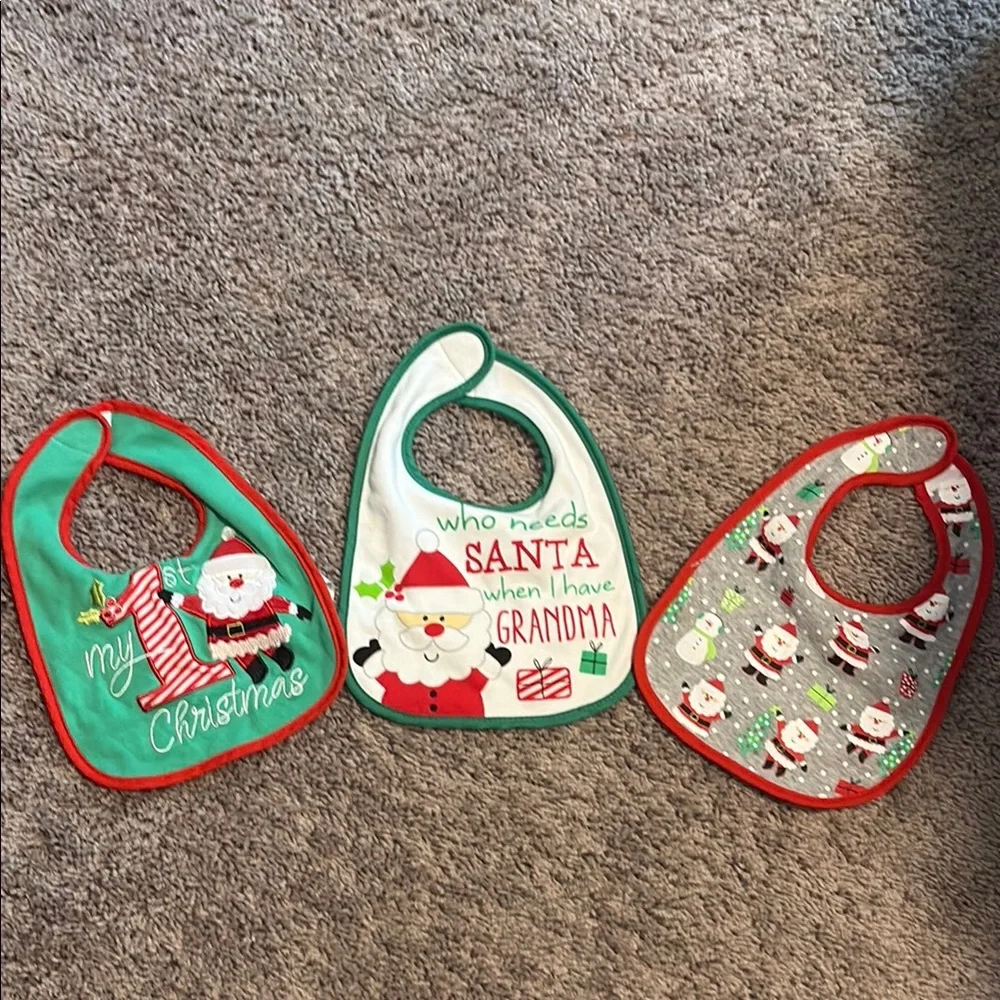 New Festive Christmas Baby Bibs Set
